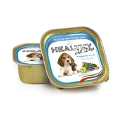 Влажный корм Healthy All Days, паштет с кусочками, рыба и яйца, для щенков, 150 г