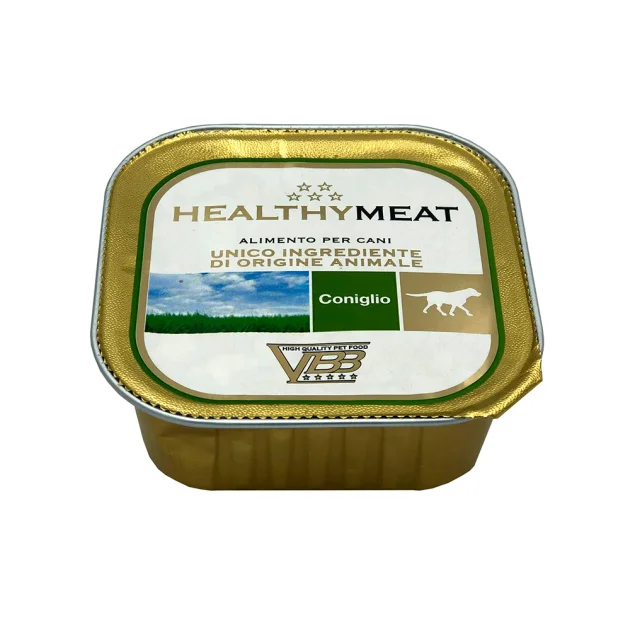 Консерва Healthy Meat монопротеінова, паштет з кролятиною, для собак, 150 г