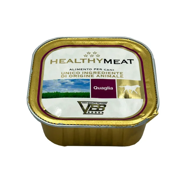 Консерва Healthy Meat монопротеінова, паштет з перепілкою, для собак, 150 г