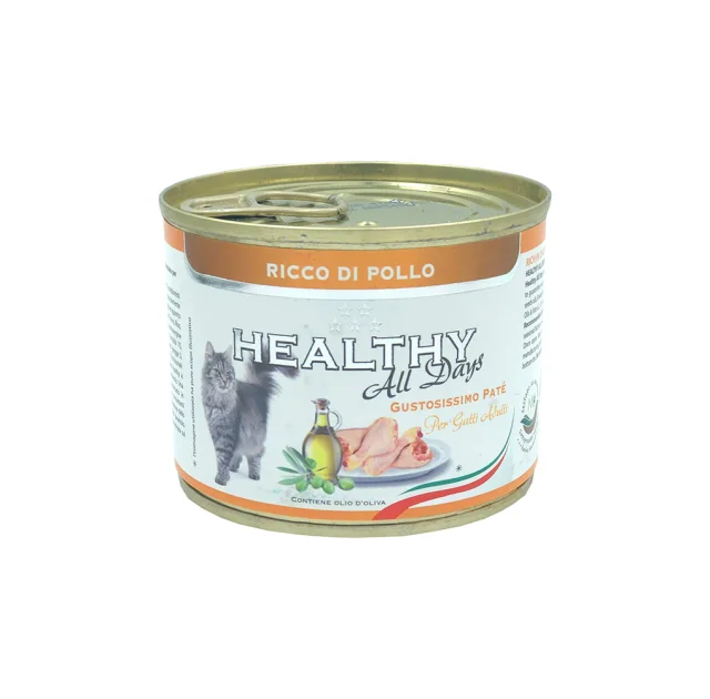 Консерва Healthy All Days монопротеінова, паштет з курятиною, для котів, 200 г