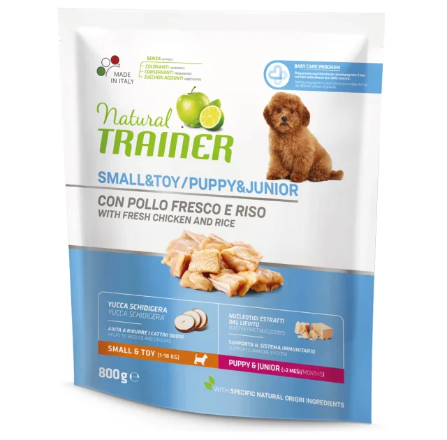 Сухий корм Trainer Natural Super Premium для цуценят дрібних порід у віці від 1 до 10 місяців, 800 г