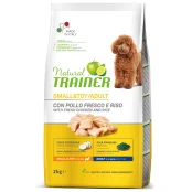 Корм Trainer Natural Super Premium для взрослых собак малых пород, свежая курица, рис и алоэ вера, 2 кг