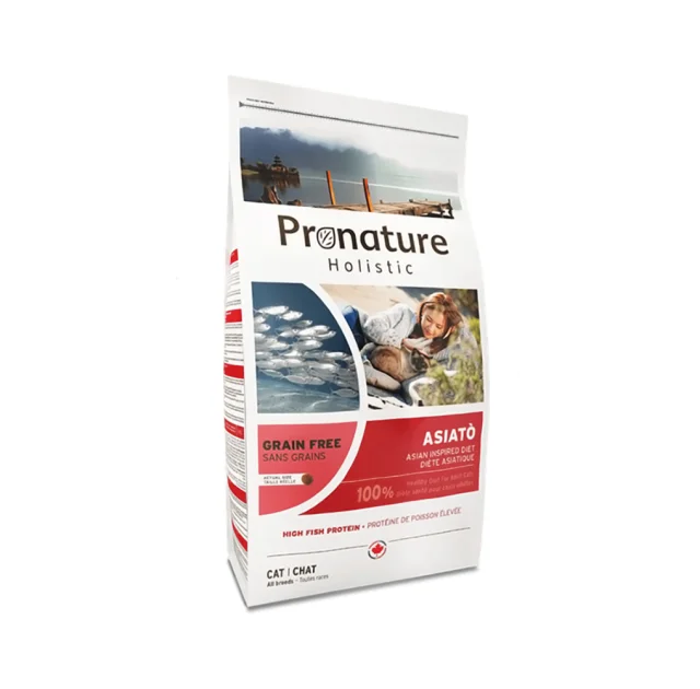 Корм Pronature Holistic Asiato для котов, беззерновой холистик, рыба сиг с папайей, 2 кг