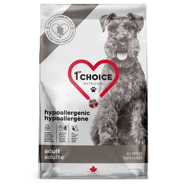 Сухий корм 1st Choice Hypoallergenic Adult для собак всіх порід, гіпоалергенний, з качкою і бататом, 11 кг