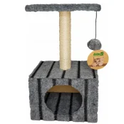 Кігтеточка-будиночок AnimAll, з полицею, сизаль, 50 см