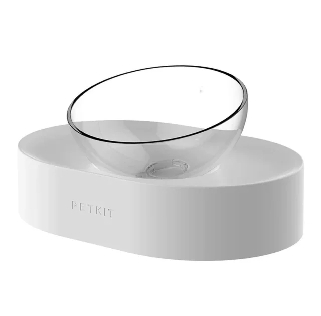 Миска Petkit Fresh Nano Pet Cat One Bowl Stand стеклянная на подставке, для кошек, белая, 480 мл