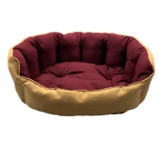 Лежанка AnimAll Royal DeLuxe M ORANGE для собак і котів, помаранчева, 53×47×21 см