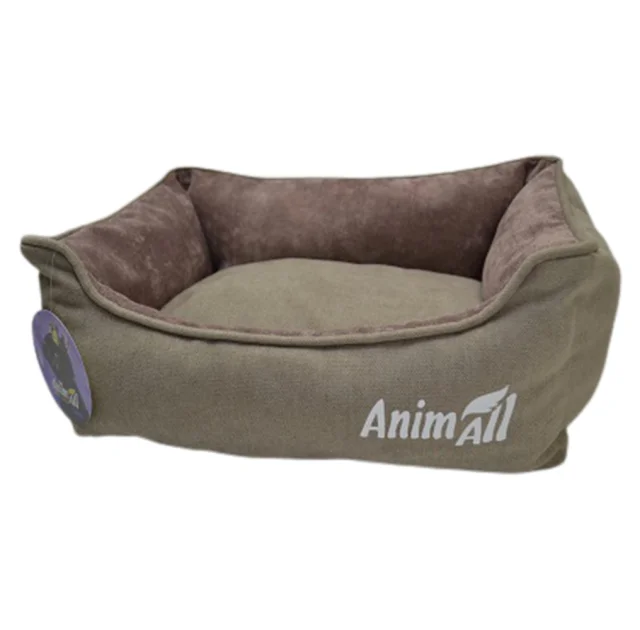 Лежанка AnimAll Nena S VELOURS BEIGE для собак і котів, бежева, 45×35×16 см
