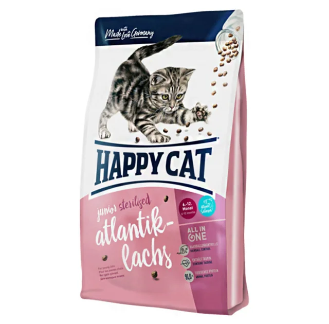 Сухий корм Happy Cat Sterilised Junior Atlantik Lachs для стерилізованих кошенят, зі смаком лосося, 10 кг