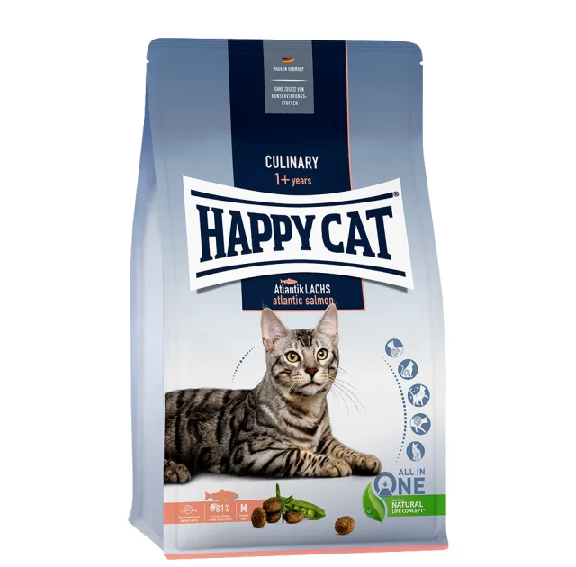 Сухий корм Happy Cat Culinary Atlantik Lachs для дорослих котів, зі смаком лосося, 4 кг
