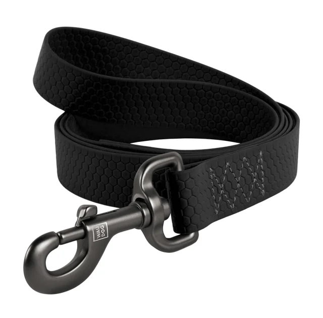 Поводок Waudog Waterproof для собак, водостойкий, размер L-XXL, 25 мм/305 см, чёрный