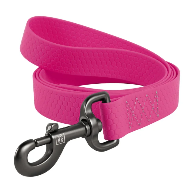 Поводок Waudog Waterproof для собак, водостойкий, размер M, 20 мм/305 см, розовый