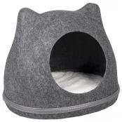 Домик Flamingo Basket Tiga для кошек, фетр, серый, 43×36×35 см