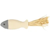 Игрушка Flamingo Natural Fun рыбка для кошек, с кошачьей мятой, мягкая, 20×2.5×4.5 см