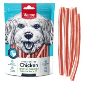 Лакомство Wanpy Chicken Jerky & Codfish Sandwiches вяленые полоски из курицы и трески, для собак, 100 г