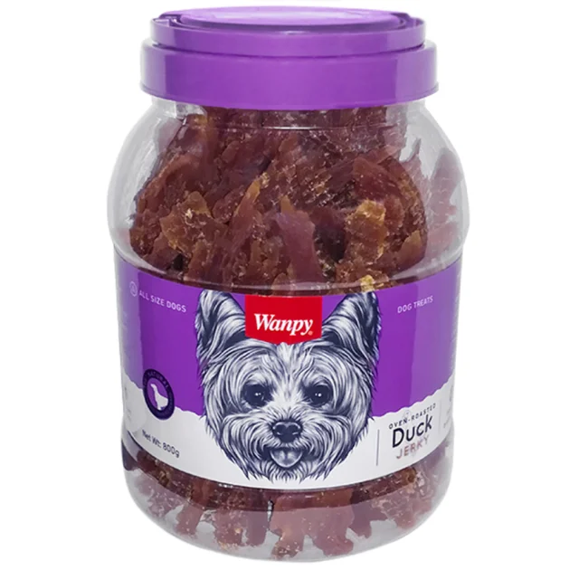 Лакомство Wanpy Duck Jerky вяленое филе утки, для собак, 800 г