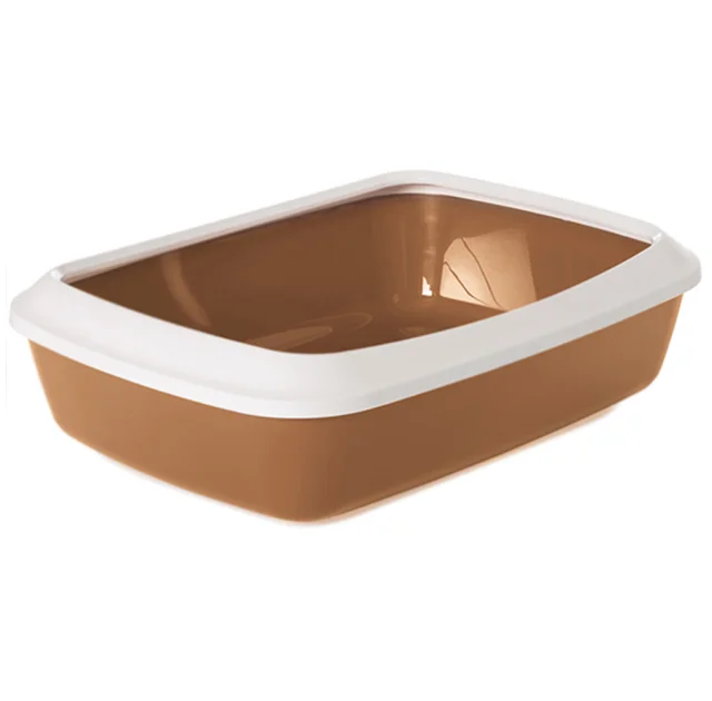 Лоток туалет з бортиком Savic Iriz Nordic Litter Tray для котів, світло-коричневий, 42×31×12.5 см