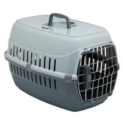 Переноска Moderna Road Runner 1 для кошек и собак, металлическая дверца с замком, серый, 49×32×30 см
