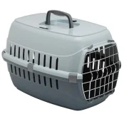 Переноска Moderna Road Runner 1 для кошек и собак, металлическая дверца, серый, 49×32×30 см