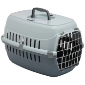 Переноска Moderna Road Runner 2 для собак и кошек до 8 кг, пластик, серая, 58×35×37 см