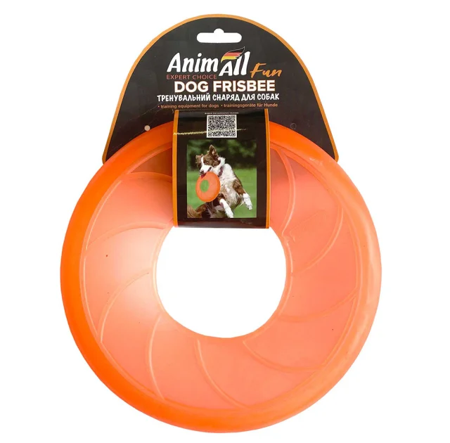 Игрушка АнимАлл Фан Фризби для игр с собакой 22 см, оранжевая