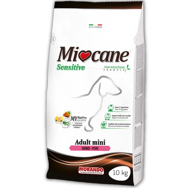 Монопротеиновый сухой корм Morando MioCane Mini Sensitive Monoprotein для собак мелких пород, свинина, 10 кг