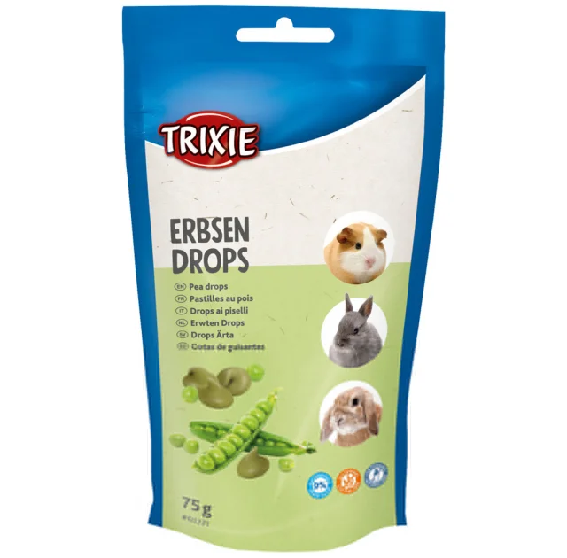 Витаминные дропсы Trixie для грызунов, с горохом, 75 г