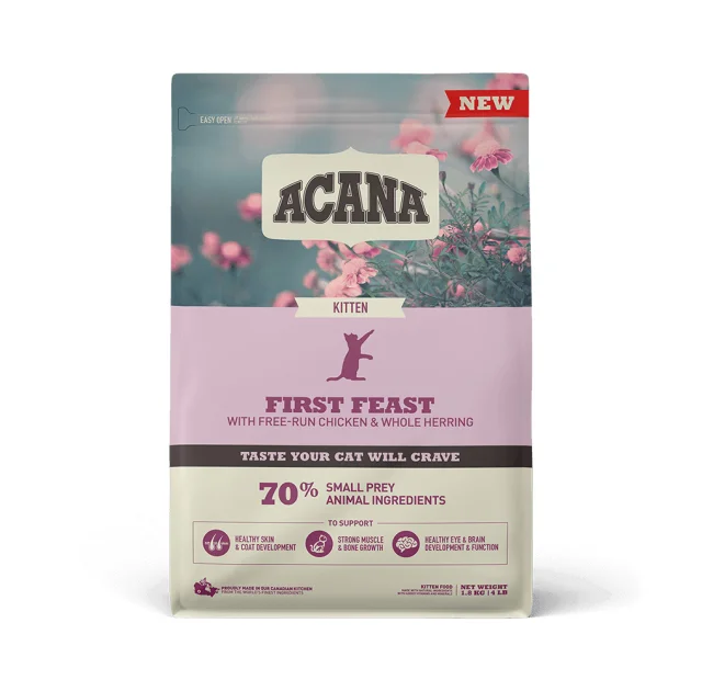 Сухой корм Acana First Feast Cat со вкусом курицы и сельди, для котят всех пород, 1.8 кг