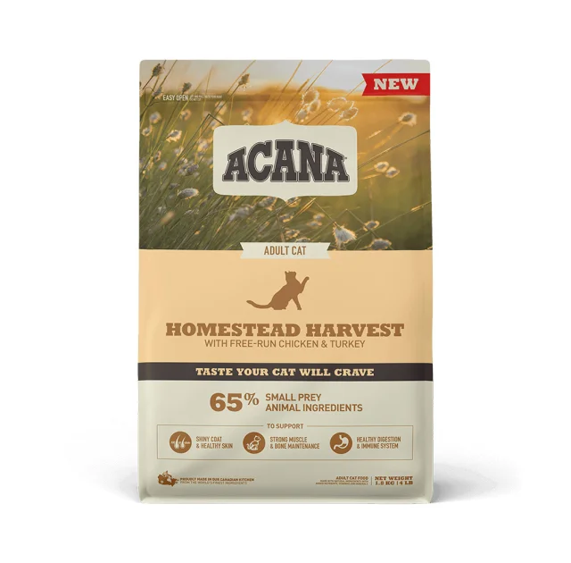 Сухий корм Acana Homestead Harvest Cat зі смаком курки та індички, для котів усіх порід, 1.8 кг