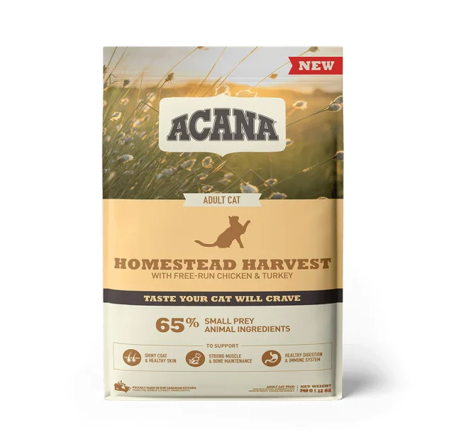 Сухий корм Acana Homestead Harvest Cat зі смаком курки та індички, для котів всіх порід, 340 г
