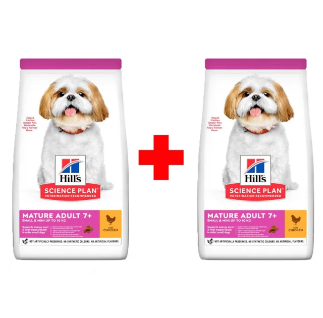 Сухой корм Hill's Science Plan Mature Adult Small & Mini для собак, с курицей, 300 + 300 г