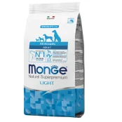 Сухой корм Monge Dog All breeds Adult Light, для собак с лишним весом, лосось с рисом, 12 кг