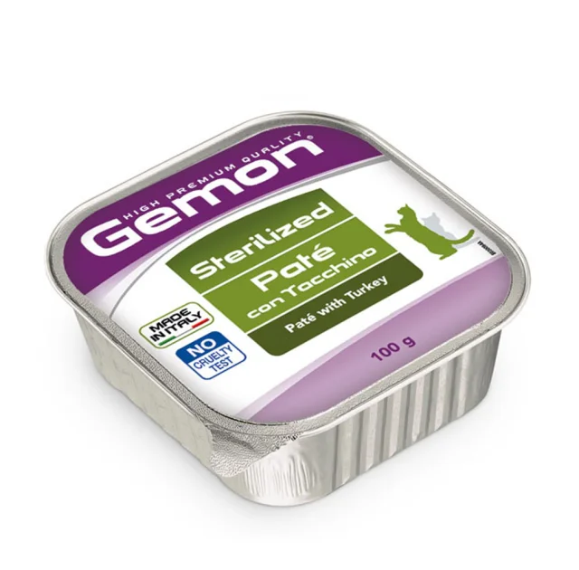 Консерви Gemon Cat Wet Sterilised для стерилізованих котів, з індичкою, 100 г