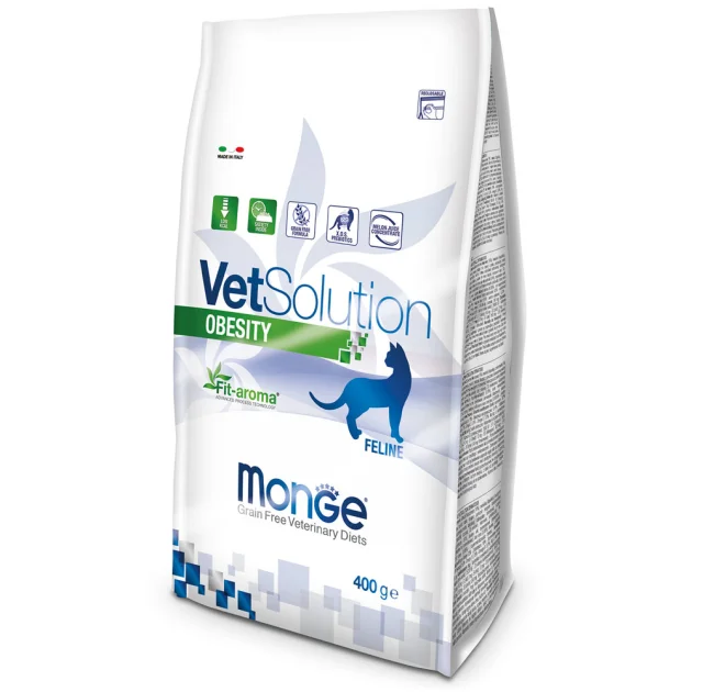 Сухий корм Monge VetSolution Obesity feline для котів із зайвою вагою, 400 г
