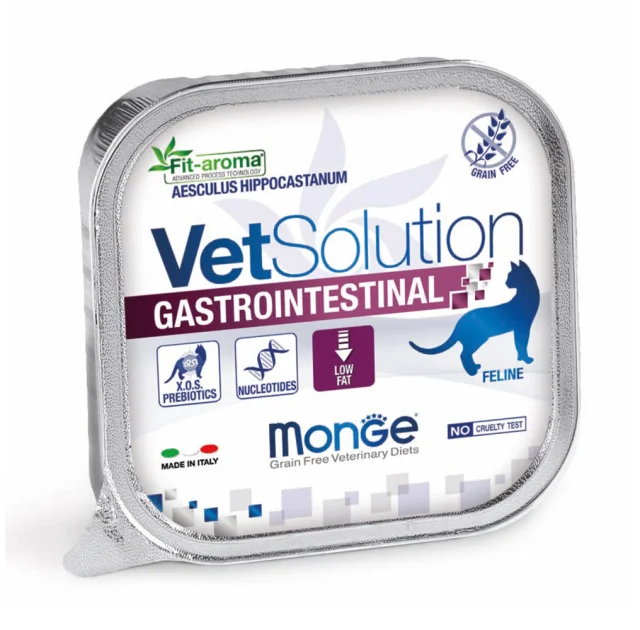 Вологий корм Monge VetSolution Dermatosis feline для котів із захворюванням шкіри, паштет, 100 г