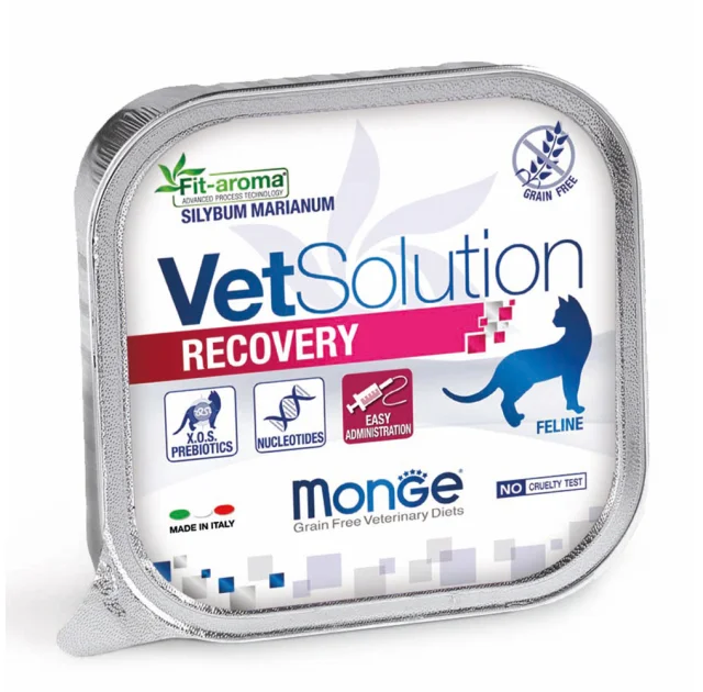 Вологий корм Monge VetSolution Recovery feline для котів, для відновлення харчування під час одужання, 100 г