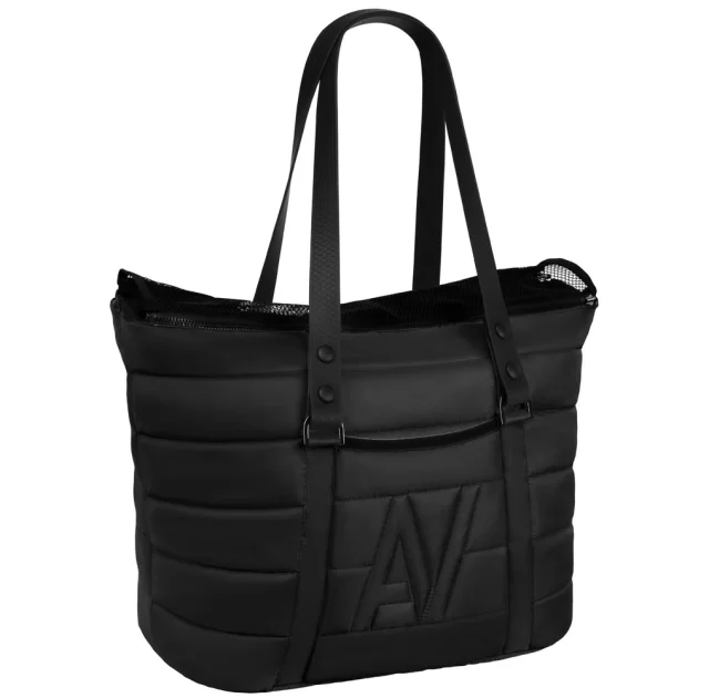 Сумка-переноска AiryVest для кошек и собак мелких пород, нейлон, черная, 38×29×21 см