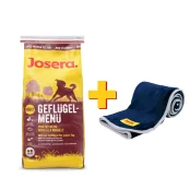 Сухой корм Josera Adult Geflugel для взрослых и активных собак, с мясом птицы, 15 кг, плед в подарок