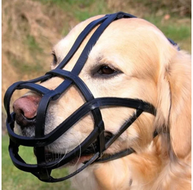 Намордник Trixie для собак, шкіряний, чорний, 23 см