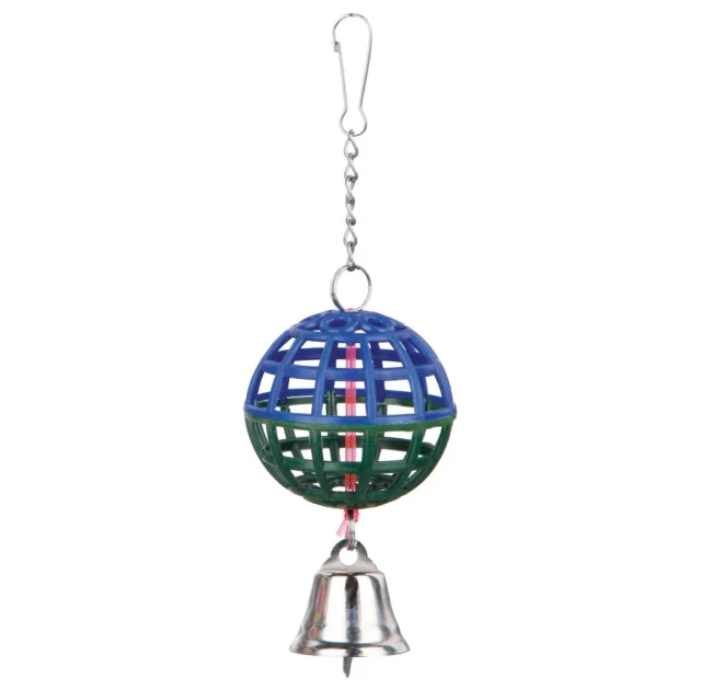 Игрушка Trixie для птиц, пластиковый шарик с колокольчиком, 7 см