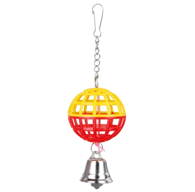 Игрушка Trixie для птиц, пластиковый шарик с колокольчиком, 7 см