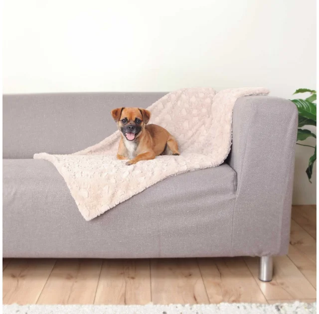 Покрывало Trixie Cosy для собак, плюш, бежевый, 100×70 см