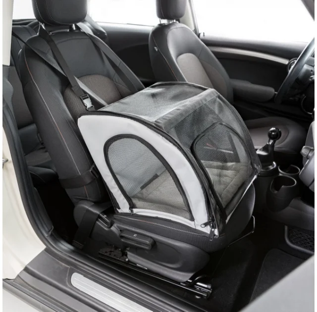 Сумка для автомобільних перевезень Trixie, для собак, сіро-чорний, 44×37×40 см