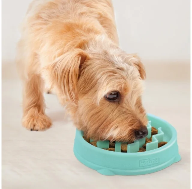 Миска-лабіринт для собак Outward Hound Fun Feeder Хвиля, мала, м'ятна, 15.2×2.5 см