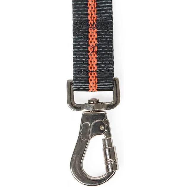 Повідець-перестіжка DEXAS Off Leash для собак, нейлон, 1.8 м, сірий-помаранчевий