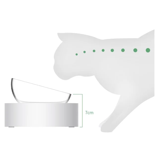 Миска Petkit Fresh Nano Pet Cat One Bowl Stand стеклянная на подставке, для кошек, белая, 480 мл