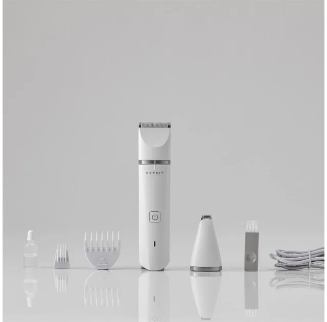 Машинка для стрижки тварин Petkit Pet Trimmer 2 в 1, акумуляторна, біла, ножові блоки 1 см і 3.2 см