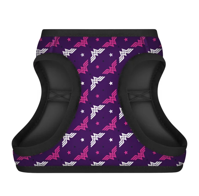 Шлея Waudog Clothes с QR паспортом для собак, рисунок Чудо-женщина фиолет, размер XS1, 18-20 см/24-27 см