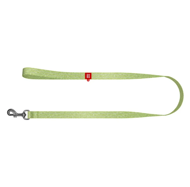 Поводок Waudog Re-cotton из восстановленного хлопка для собак, светоотражающий, 25 мм/200см, салатовый