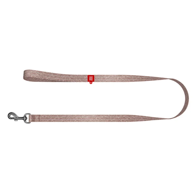 Поводок Waudog Re-cotton из восстановленного хлопка для собак, светоотражающий, 25 мм/200см, коричневый